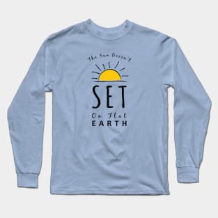 Flat Earth Sunset Long Sleeve T-Shirt